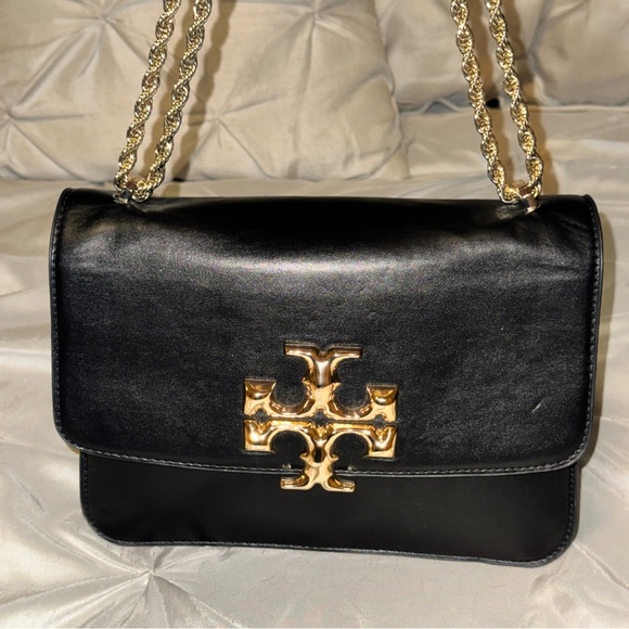 Tory Burch Black Crossbody with Gold Accents - Picture 4 of 9